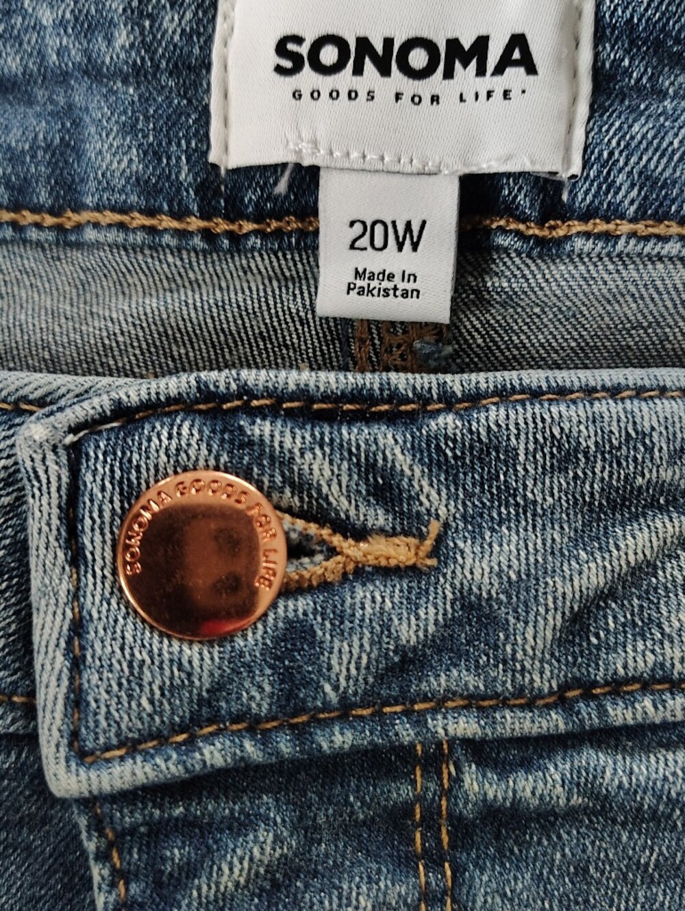 SONOMA Women's Plus Blue High-Rise Straight Jeans 20W - Picture 10 of 10
